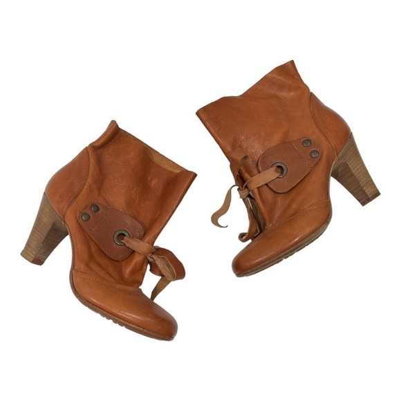 FRU.IT Women's Cognac Leather boots size 36 US 5.5 made in Italy - Picture 3 of 17